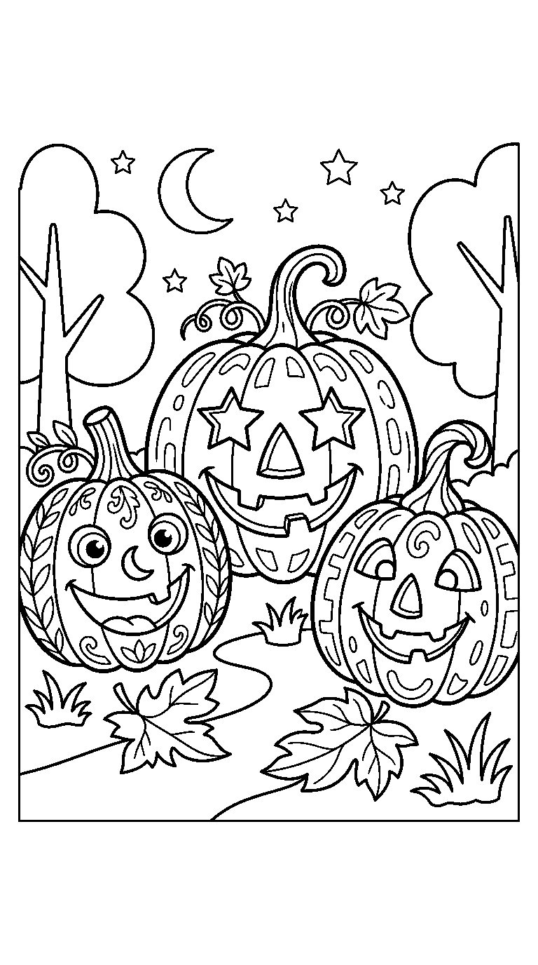 kleurplaat halloween — drie varianten