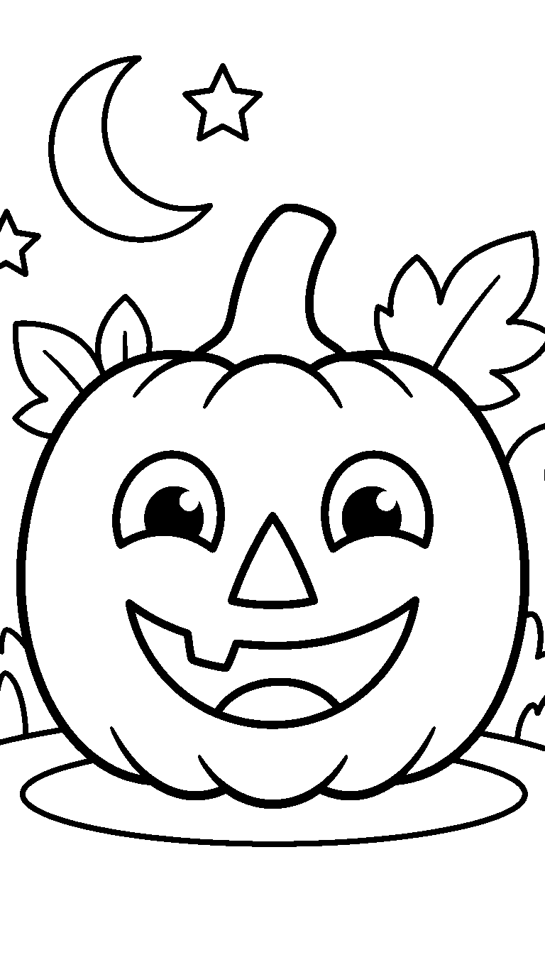 kleurplaat halloween — heel simpel