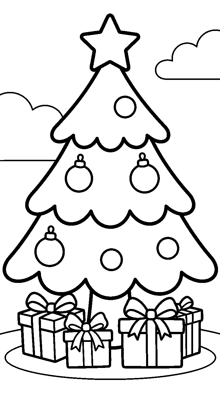 kleurplaat kerst — groot op de pagina