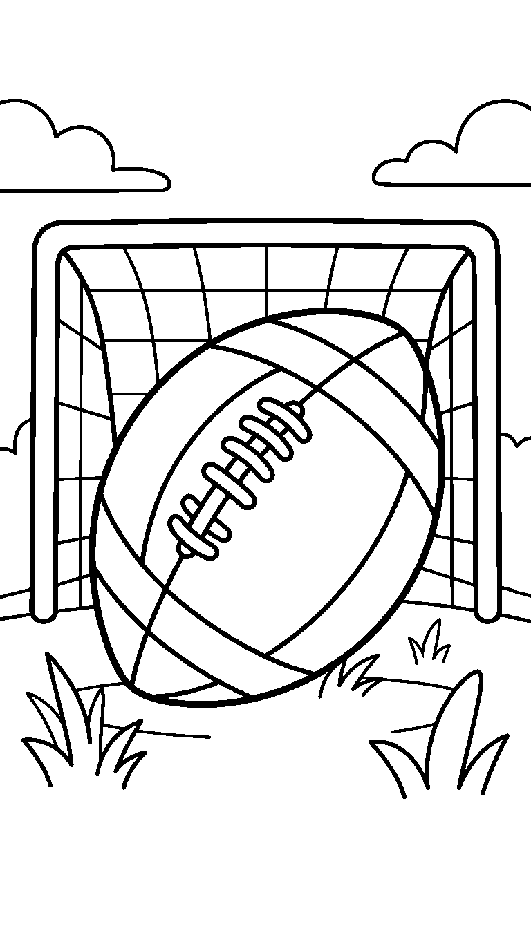 kleurplaat voetbal — heel simpel