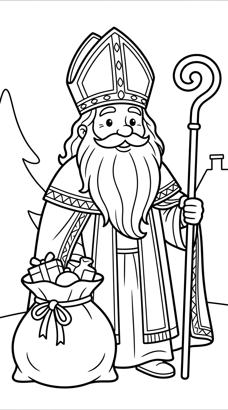Kleurplaat sinterklaas — gratis printen (pdf)