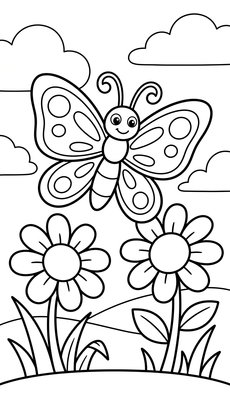 Kleurplaat vlinder — gratis printen (pdf)