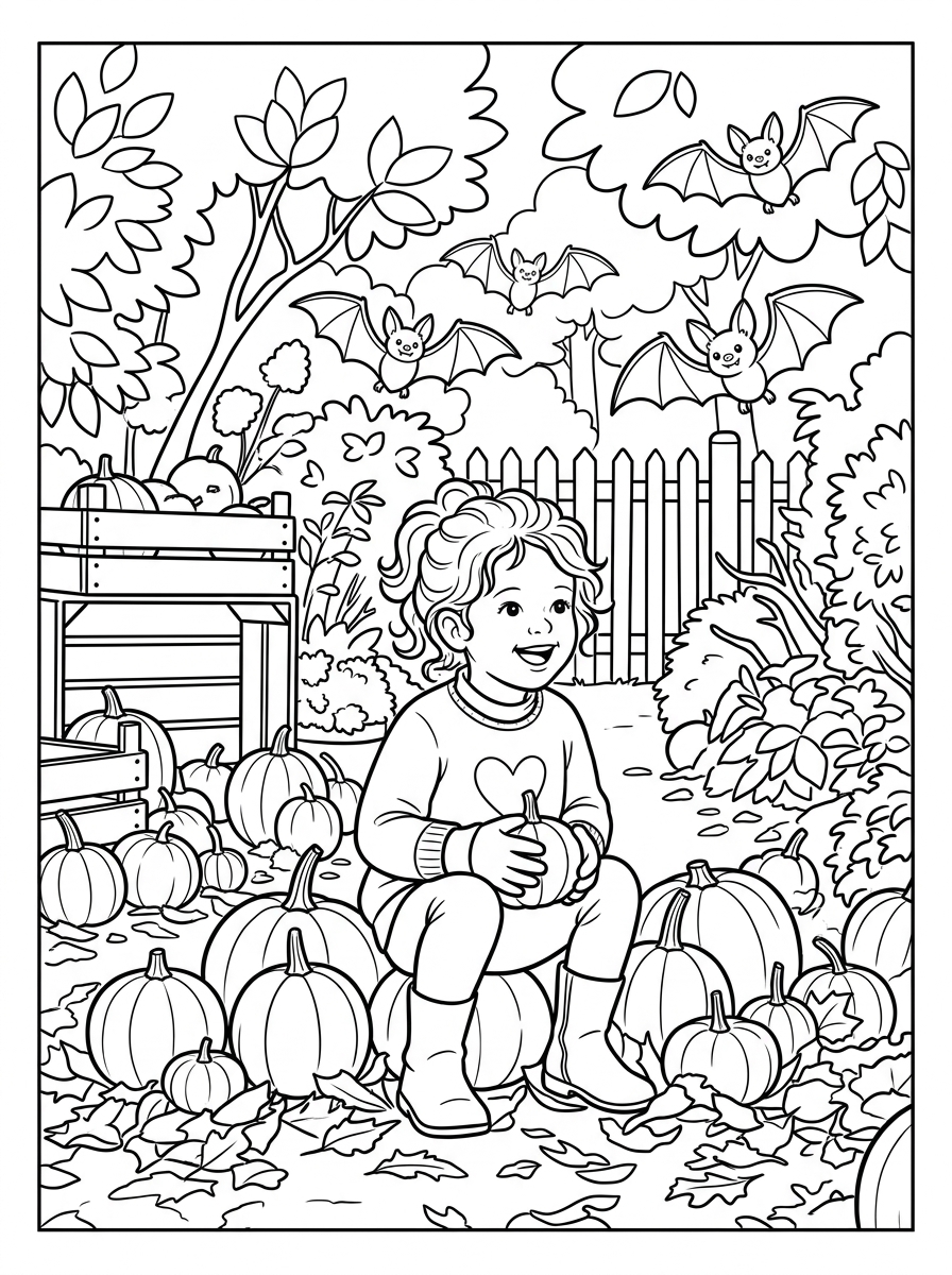 voorbeeld kleurplaat — make a halloween colouring page of your child