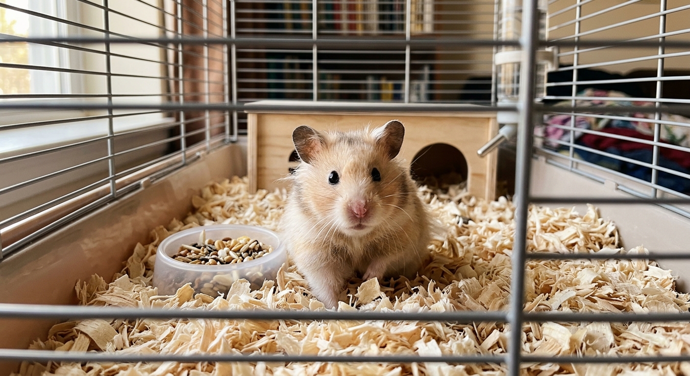 voorbeeldfoto — maak een kleurplaat van je eigen hamster