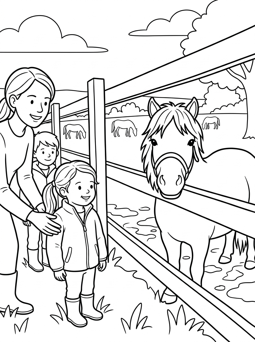 voorbeeld kleurplaat — maak een kleurplaat van je eigen paard